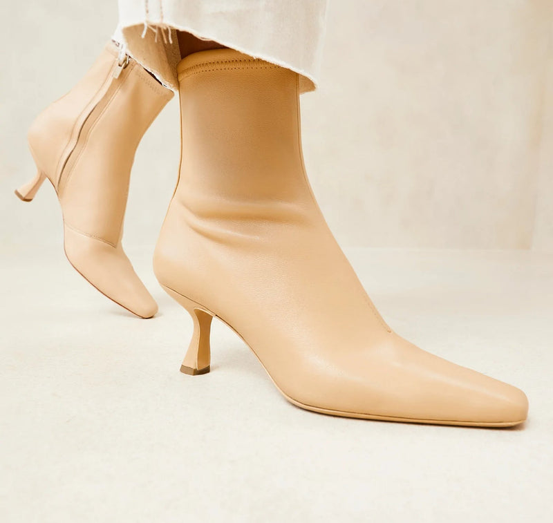 Loeffler Randall Thandy Curved Heel Bootie - Bisque