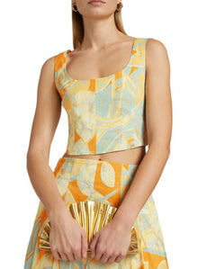 A.L.C. Isabel Sea Glass Crop Top
