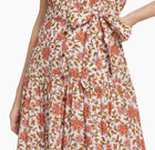 Veronica Beard Lexington Belted Floral Dress - Off White Multi