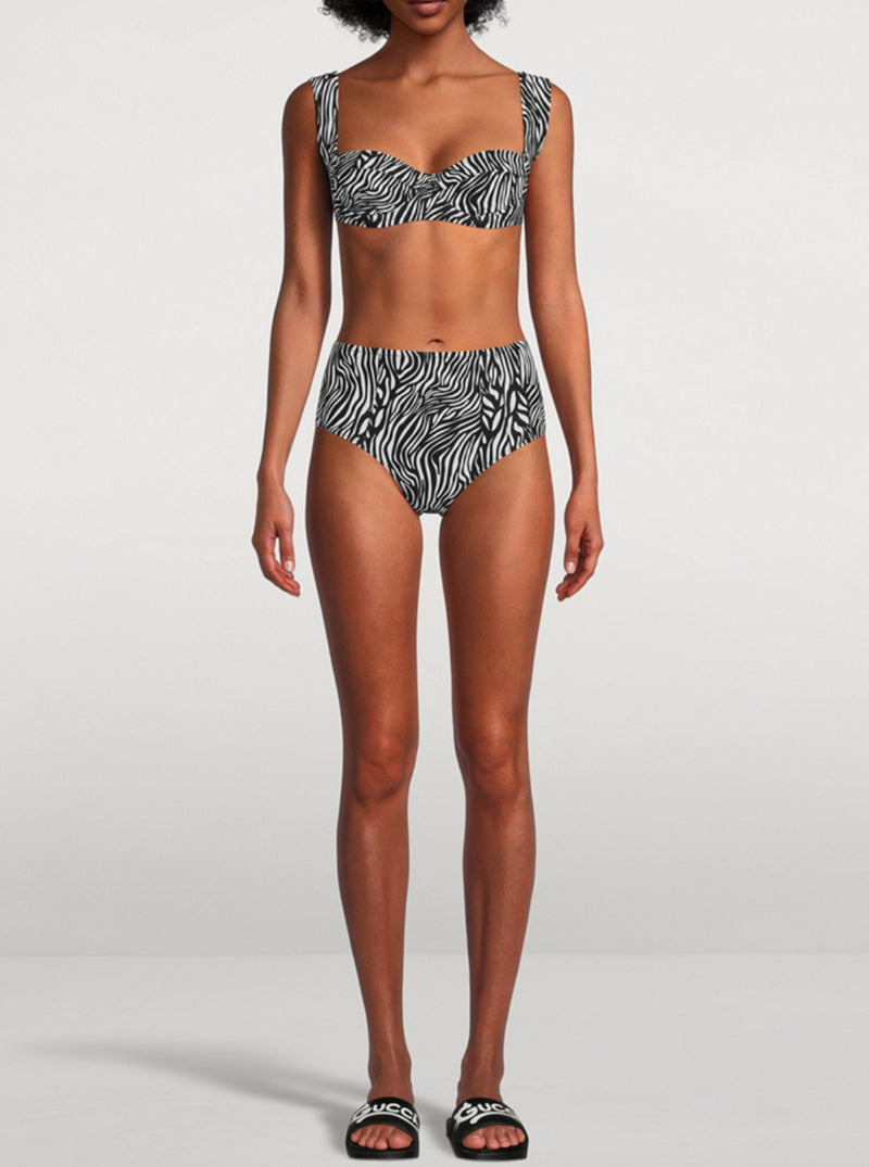 TROPIC OF C Pacific Bikini Top - Zebra