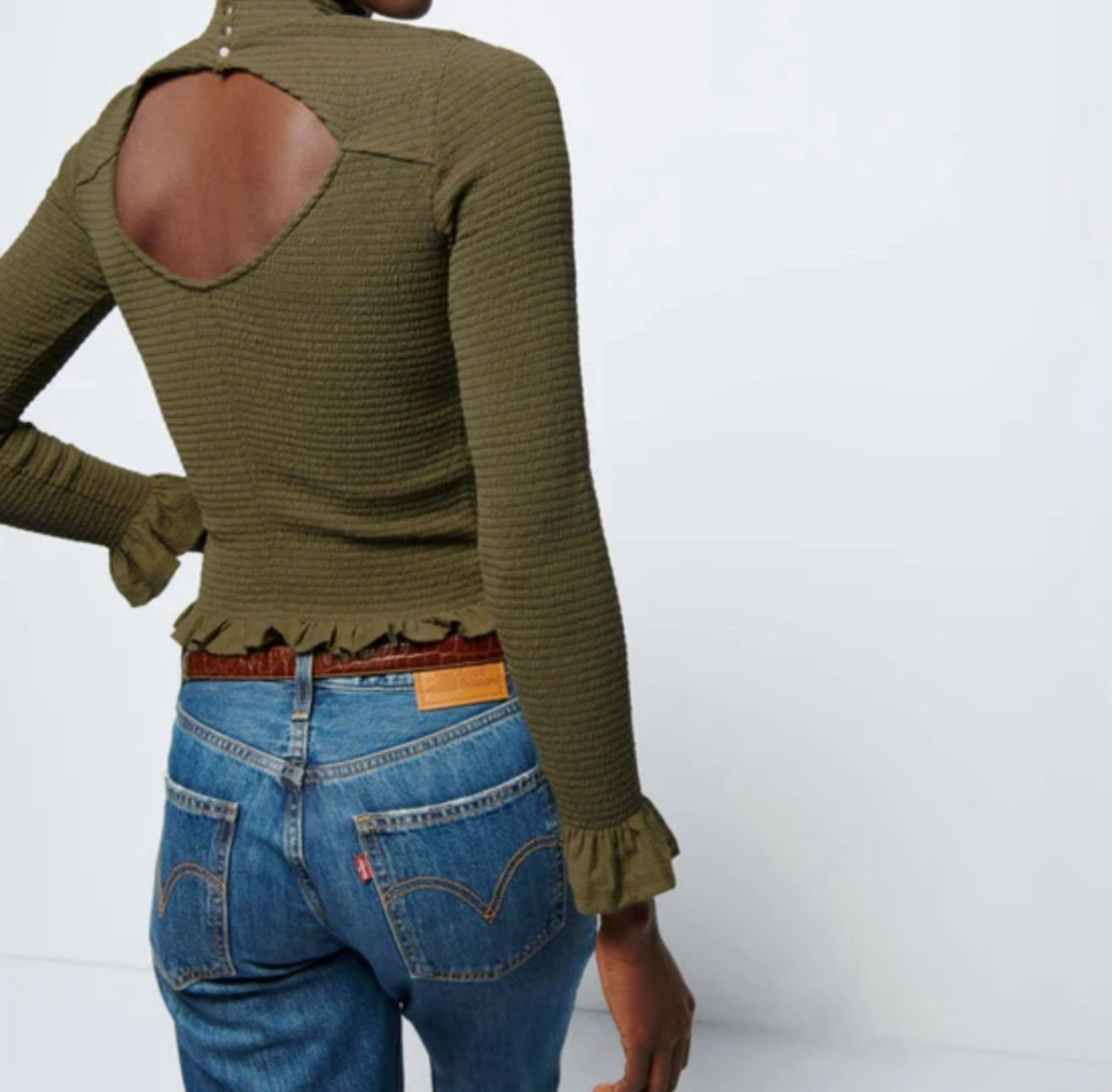 Nation Ltd Yael Open Back Turtleneck - Ozark