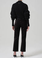 Citizens of Humanity Isola Velvet Cropped Trouser - Black