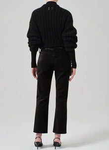 Citizens of Humanity Isola Velvet Cropped Trouser - Black