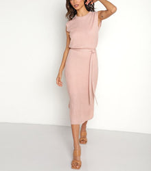 Callahan Knitwear Belted Dress - Mauve