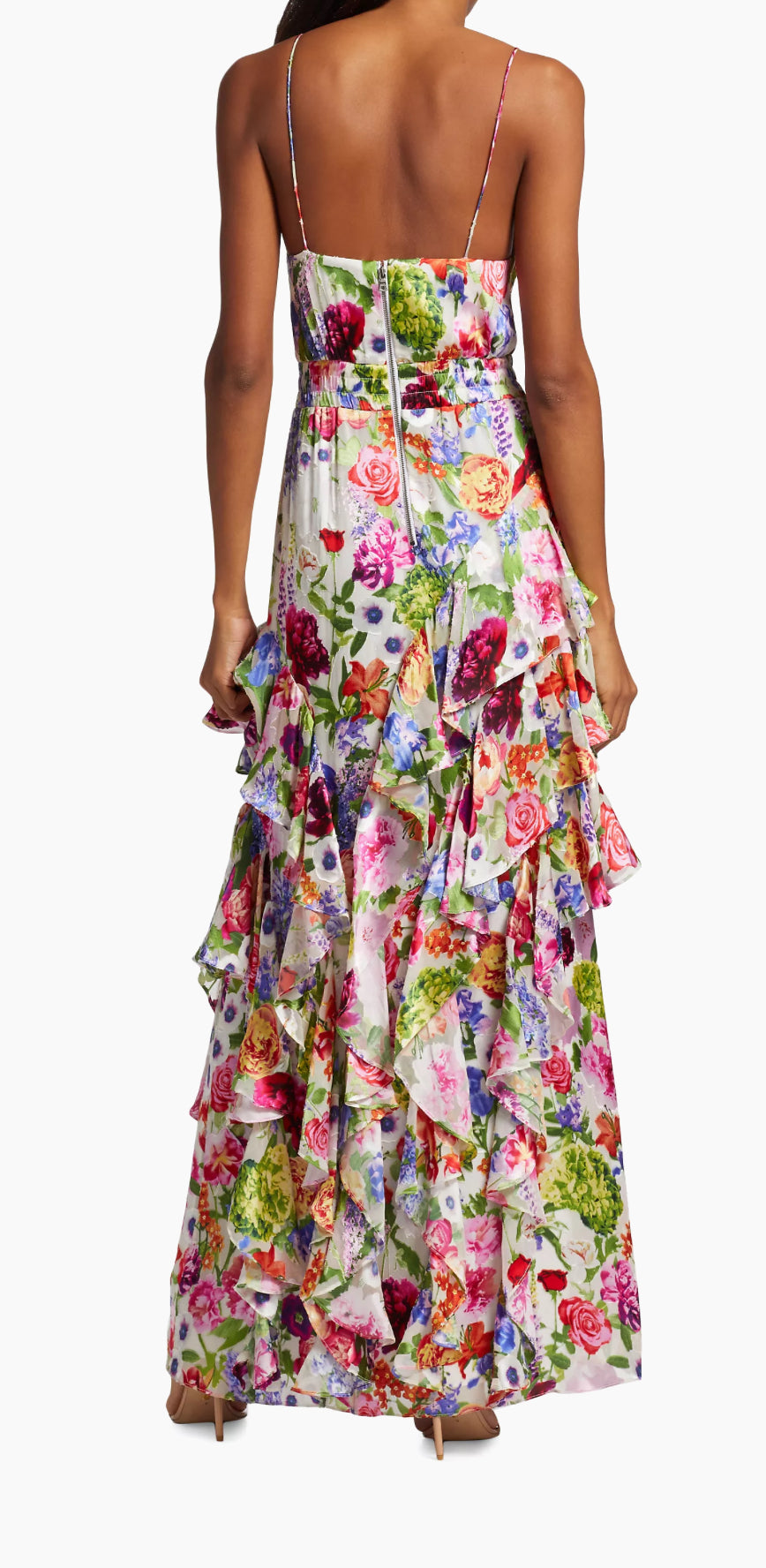 alice + olivia Hayden Ruffled Floral Maxi Dress