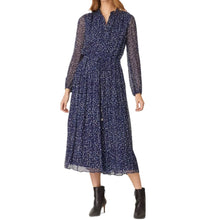Shoshanna Ama Leopard Pleated Dress - Ink Multi