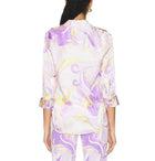 L’Agence Dani Orchid Multi Saint Martin Print Blouse