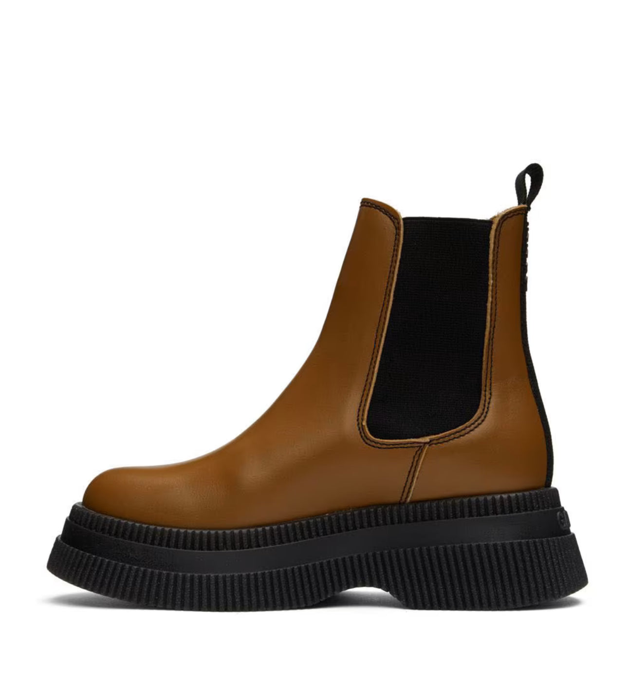 GANNI Chunky Chelsea Boots - Tiger's Eye