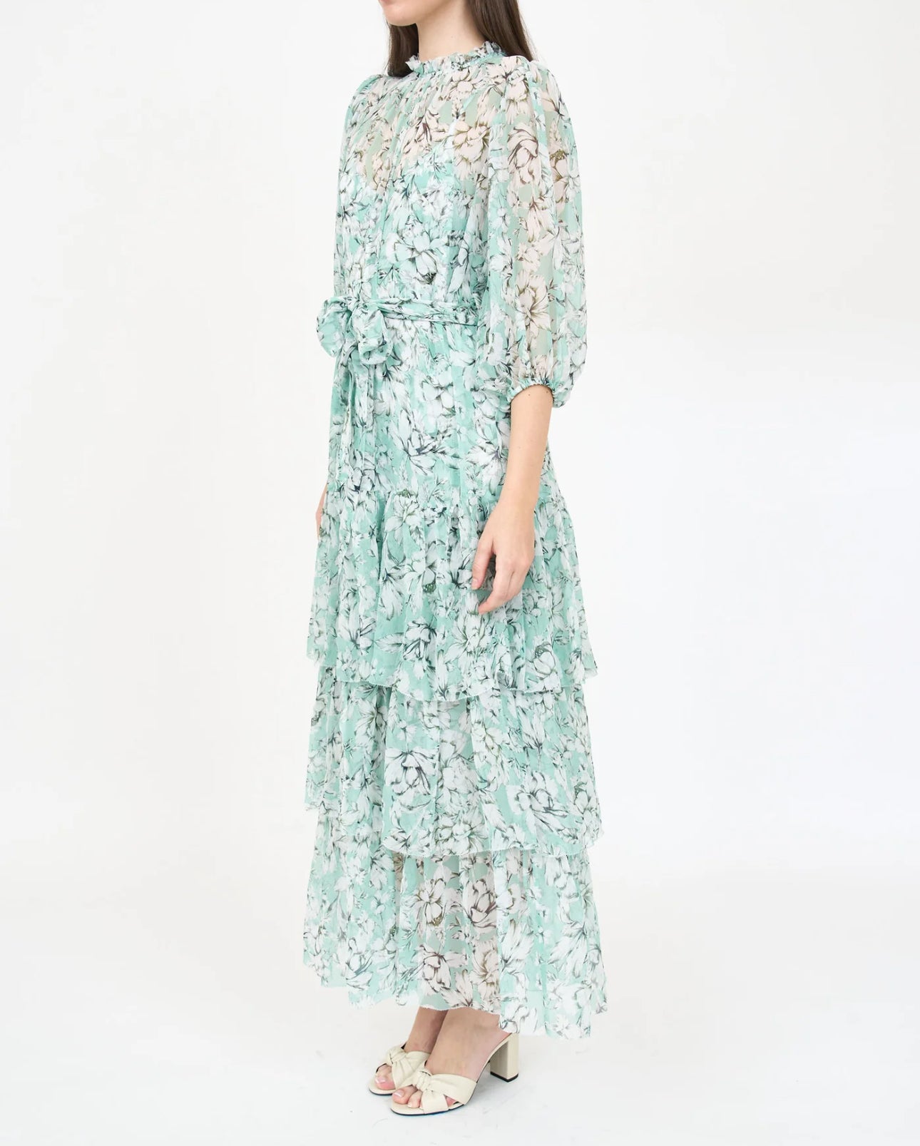 Christy Lynn Sara Dress- Teal Vintage Floral