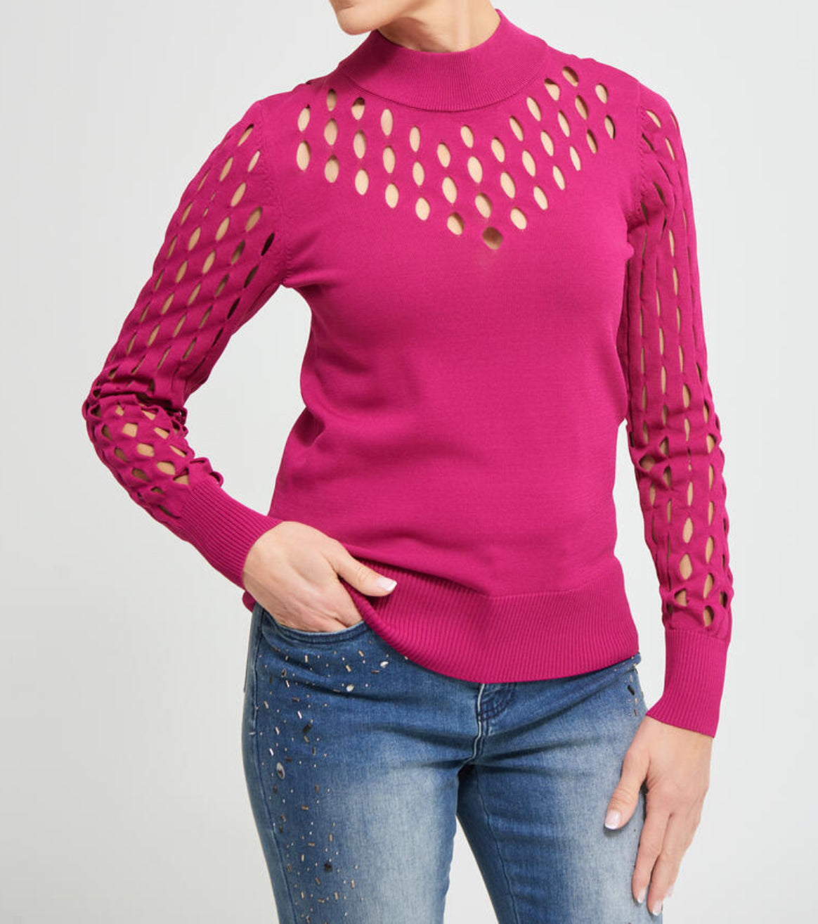 Joseph Ribkoff Cut Out Knit Top