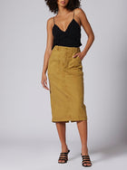 joie Riya Skirt - Ecru Olive Yellow