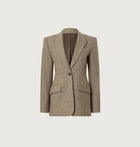 Derek Lam 10 Crosby Madalyn Single Breasted Blazer - Amber Green Multi