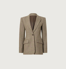 Derek Lam 10 Crosby Madalyn Single Breasted Blazer - Amber Green Multi