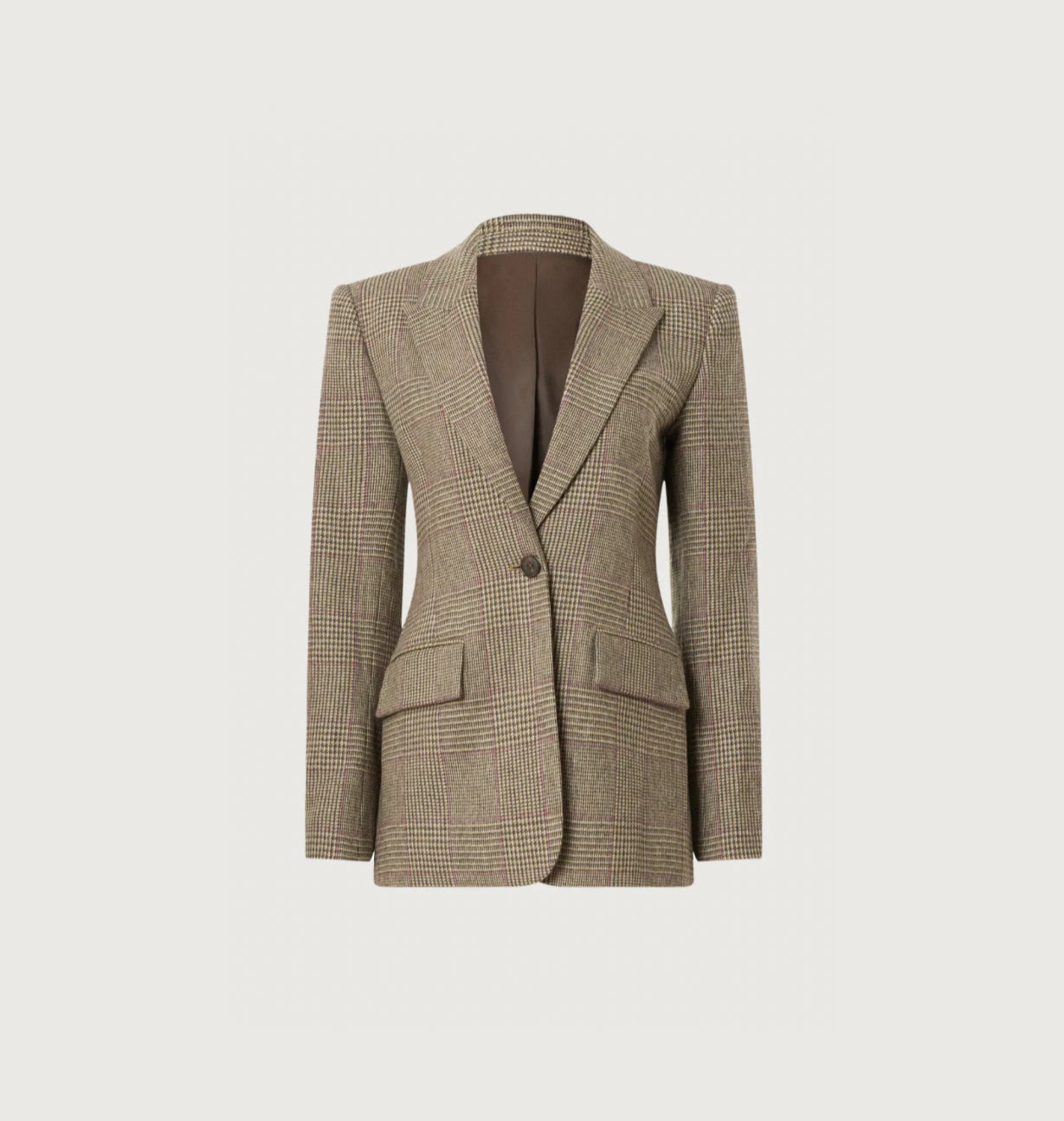 Derek Lam 10 Crosby Madalyn Single Breasted Blazer - Amber Green Multi
