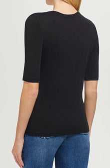 Goldie LeWinter Signature Slub Half Sleeve Tee - Black