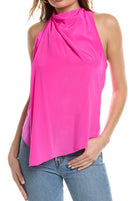 A.L.C. Silk Blend Erin Mock Neck Top - Pink