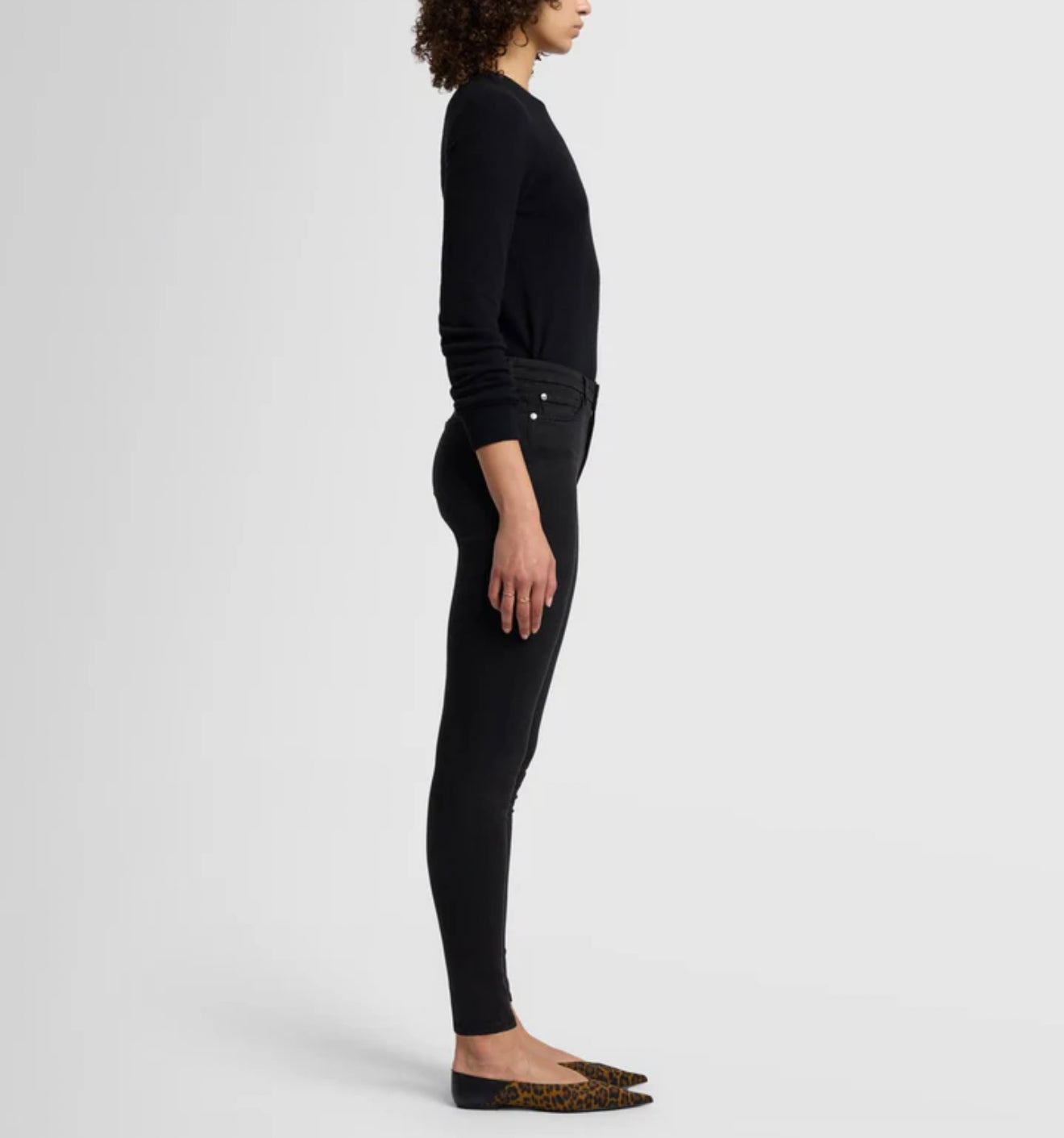 7 For All Mankind Slim Illusion Luxe High Waist Skinny - Black