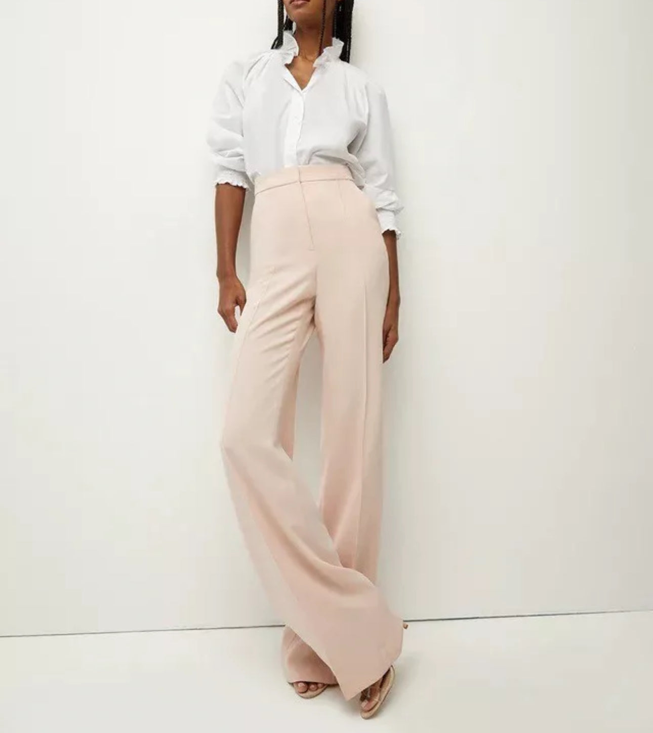 Veronica Beard Edia Straight-Leg Pants - Ballet Pink