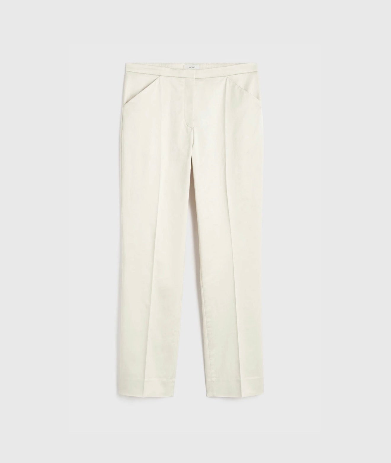 TOTÊME Cropped Straight Trousers - Ecru