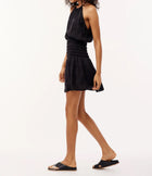 Bella Dahl Smocked Waist Halter Dress - Black