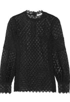 IRO Amia Macramé Lace Blouse - Black