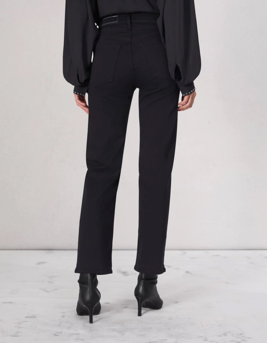rag & bone Flexi Harlow Straight Jean - Black