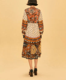 FARM Rio Annika Floral Dress - Beige