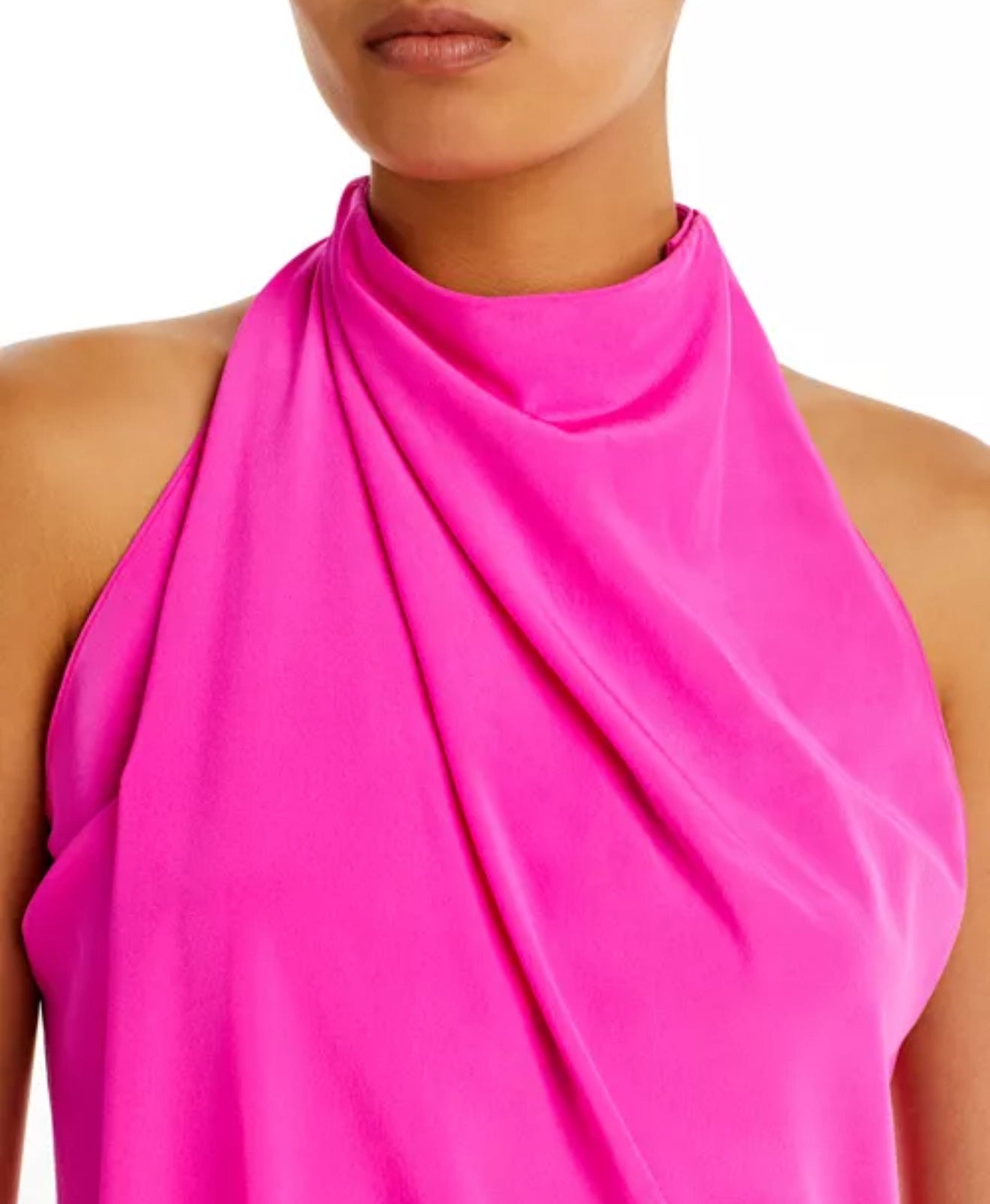 A.L.C. Erin Mock Neck Top - Hot Pink