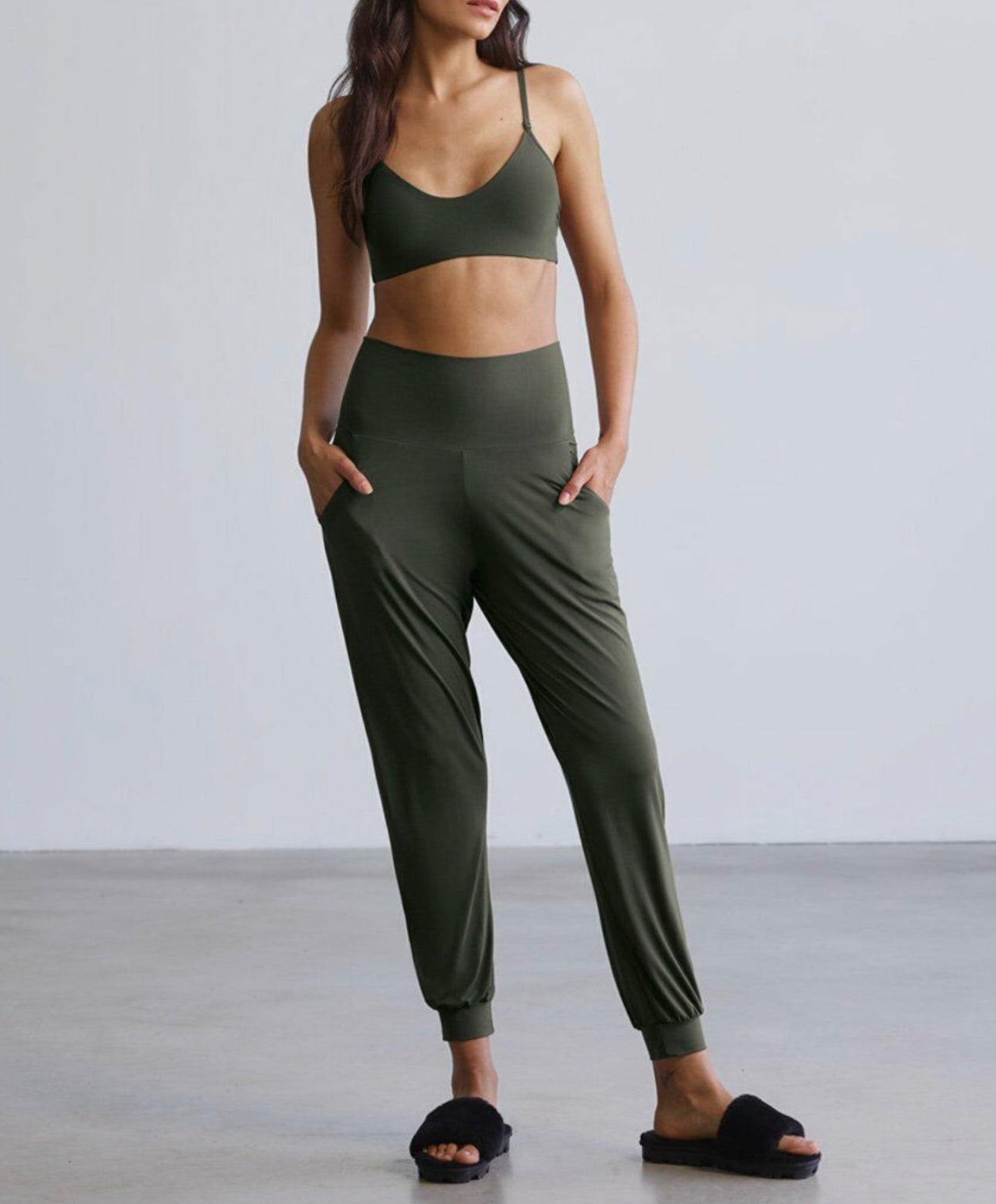 Commando Butter High Rise Jogger - vine