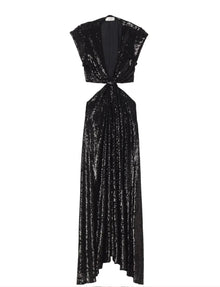 A.L.C. Alexis Sequined Cut Out Midi Dress - Black