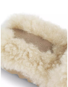 rag & bone Eira Faux Shearling Slides - Ivory