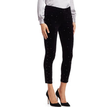 L’Agence Margot Velvet Skinny With Crystal Embellishments - Noir