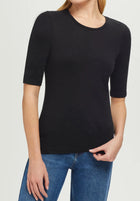 Goldie LeWinter Signature Slub Half Sleeve Tee - Black