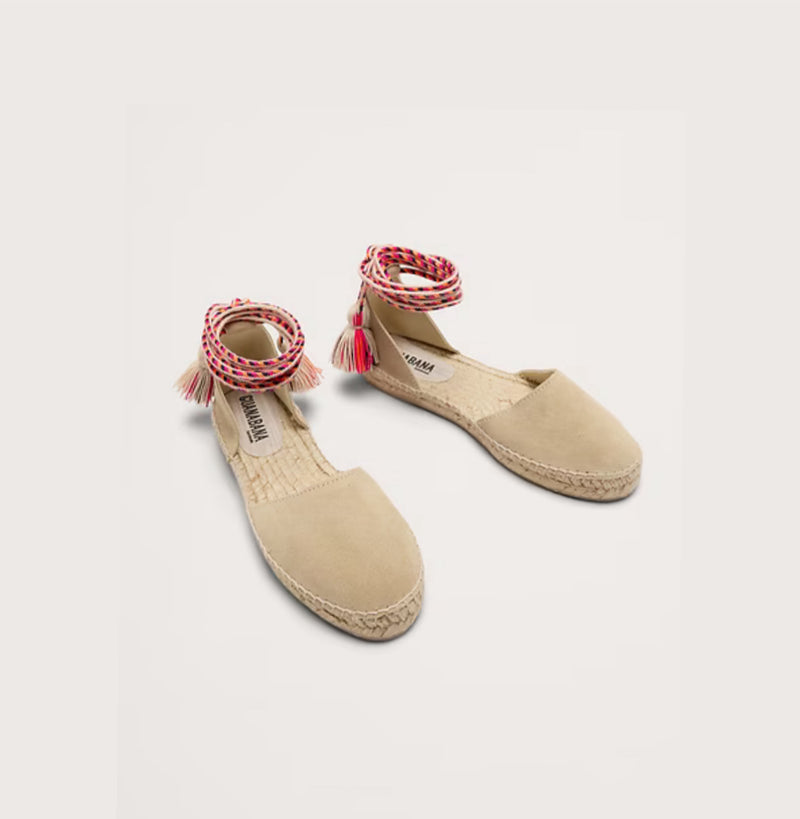 Guanabana Valencia Flat With Pompon - Beige