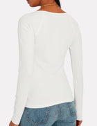 A.L.C. Halley Ruched Long-Sleeve T-Shirt - White