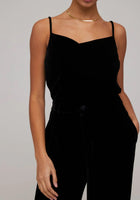 Bella Dahl Velvet Cowl Neck Camisole - Black