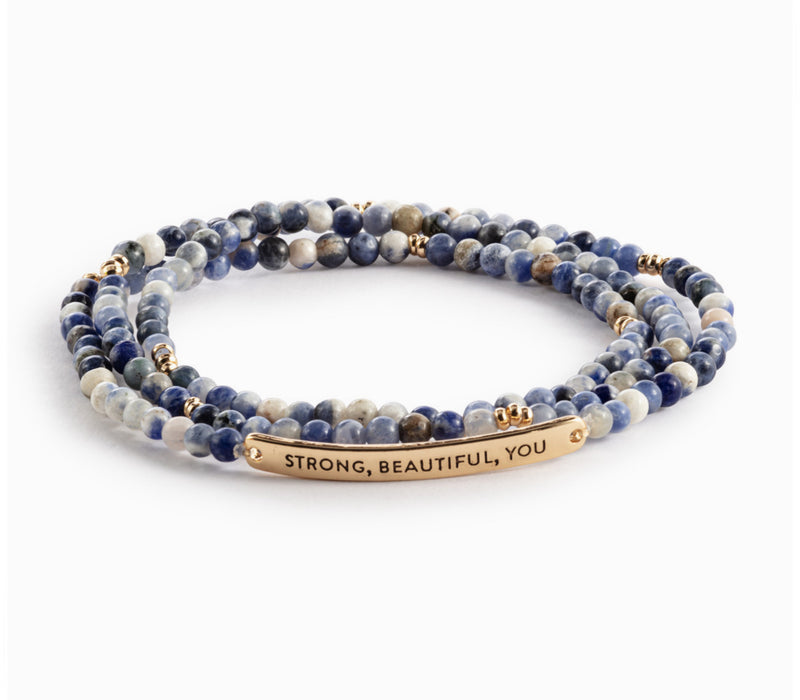 DEMDACO Strong-Beautiful-You Necklace/Bracelet - Blue Mix