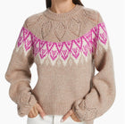 dh New York Hannah Pointelle Fair Isle-Inspired Sweater