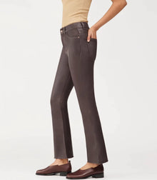 DL1961 Bridget Boot High-Rise Crop Jeans - Chestnut Coated