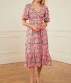 Pink City Prints Jemima Dress - Bubblegum Rose