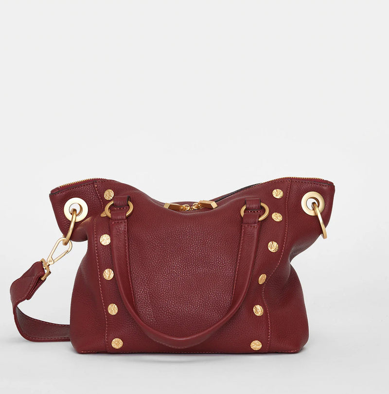 Hammitt DANIEL MED Leather Satchel Bag - Pomodoro Red