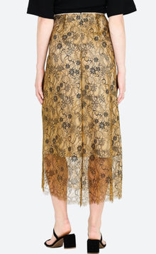 Vince Lace Slip Skirt - Bronze