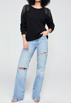 Wildfox Charleston Sympatico Sweater - Jet Black