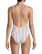 Solid & Striped The Lynn One Piece- Rainbow Pinstripe