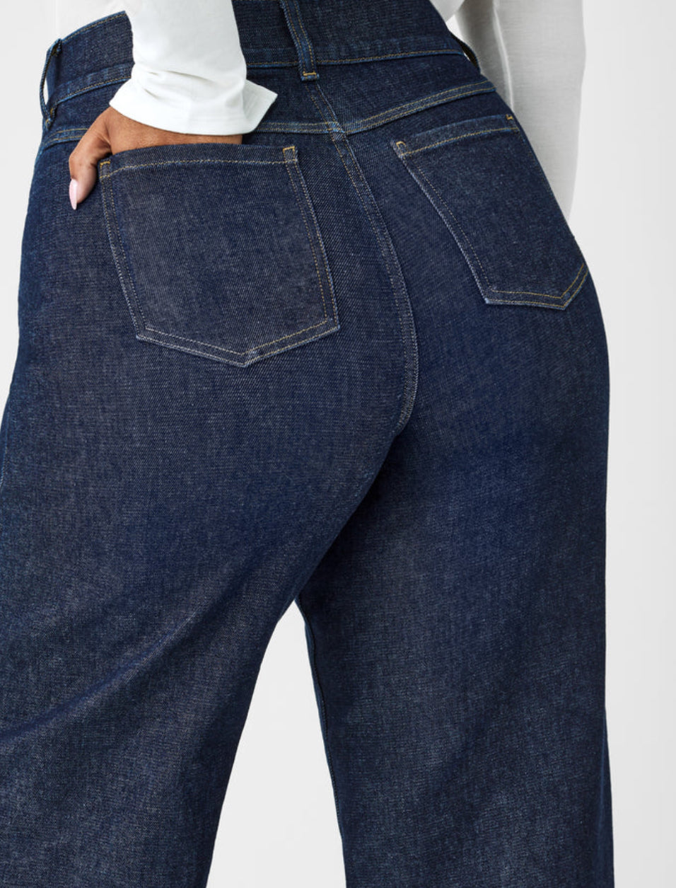 Spanx Wide Leg Jeans - Raw Indigo