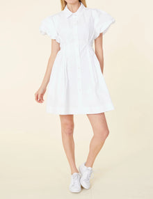Dolce Cabo Poplin Statement Sleeve Dress - White