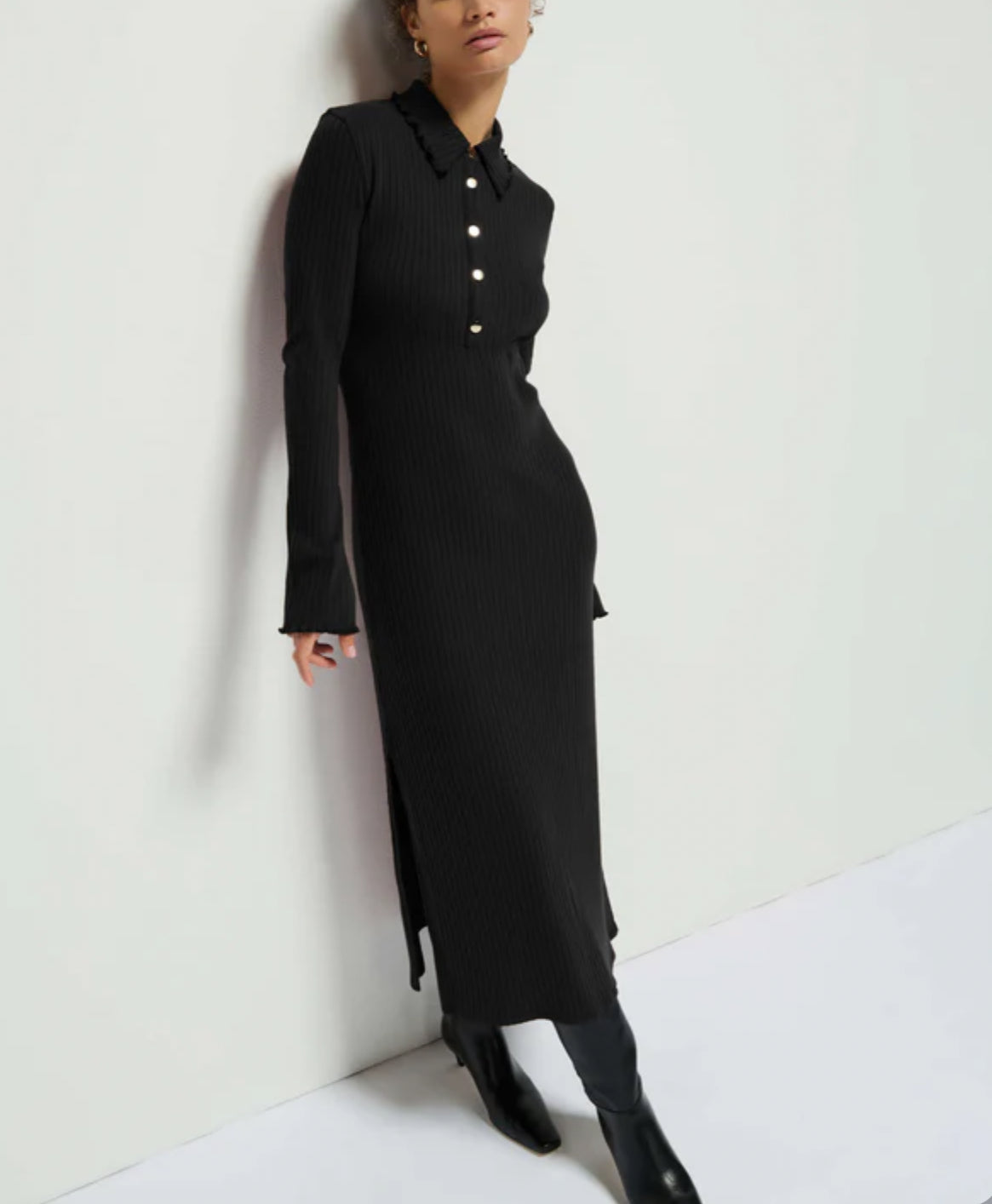 Nation Ltd Rennie Dress- Jet Black