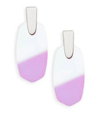 Kendra Scott Aragon Statement Earrings - Silver Dichroic Glass