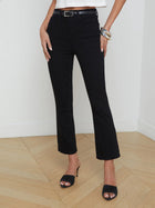 L'Agence Mira Cropped Bootcut Jean - Black