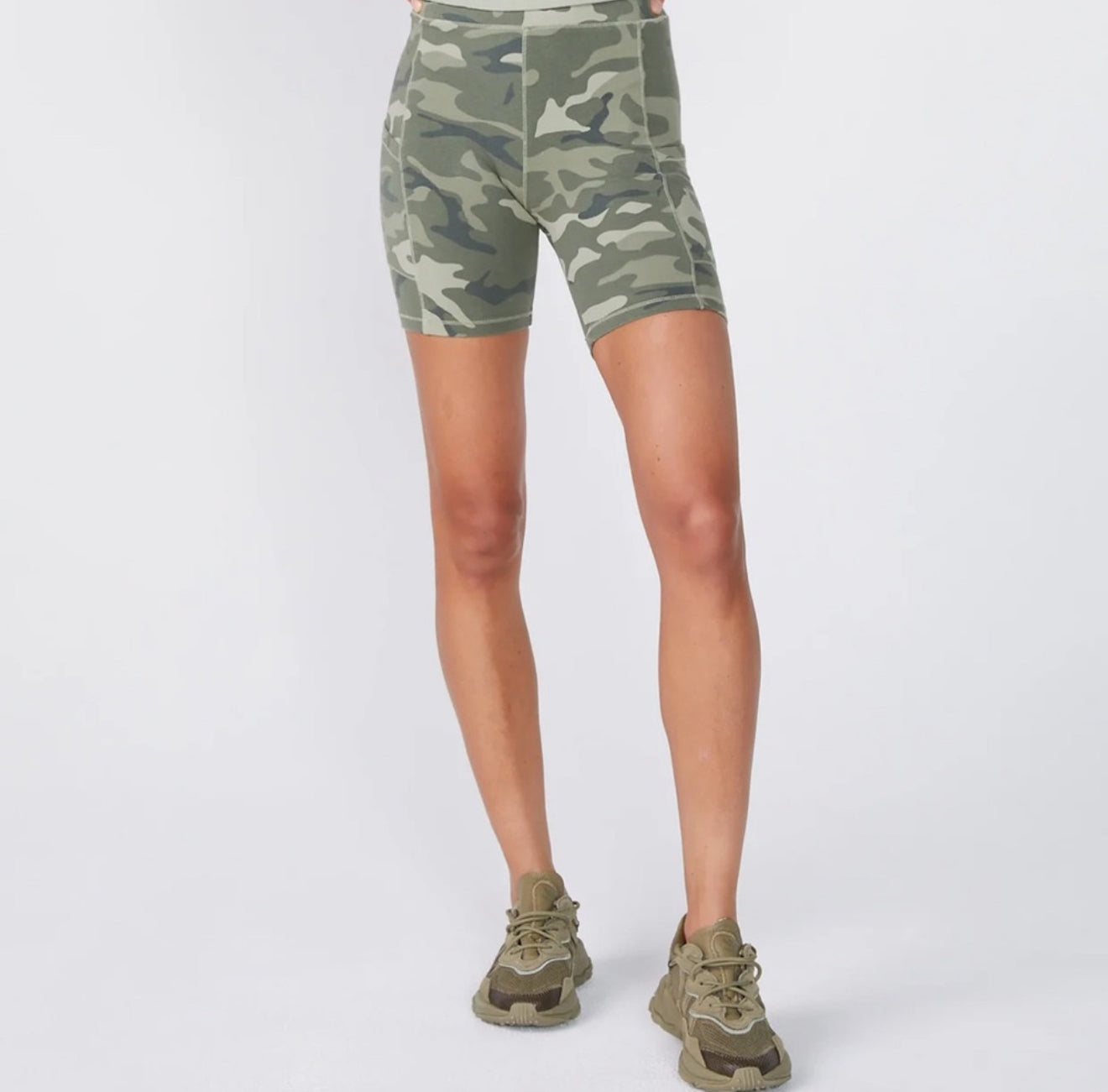 Monrow Urban Camo Bike Short - Light Olive